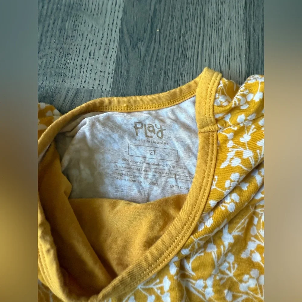 Little sleepies golden poppies long sleeve dress